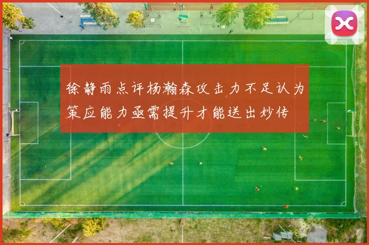 徐静雨点评杨瀚森攻击力不足认为策应能力亟需提升才能送出妙传
